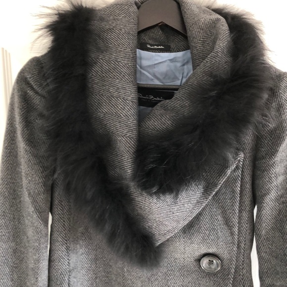 Renato Balestra Real Fur Trimmed Wool Jacket - Picture 2 of 9